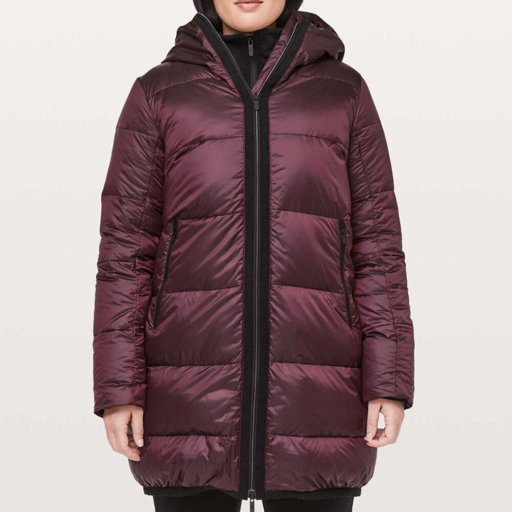 Lululemon Cloudscape Long Puffer Jacket - Dark Adobe